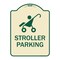 Signmission Reserved Stroller Parking W/ Graphic Heavy-Gauge Aluminum Sign, 24" x 18", TG-1824-22985 A-DES-TG-1824-22985 - alternate 1